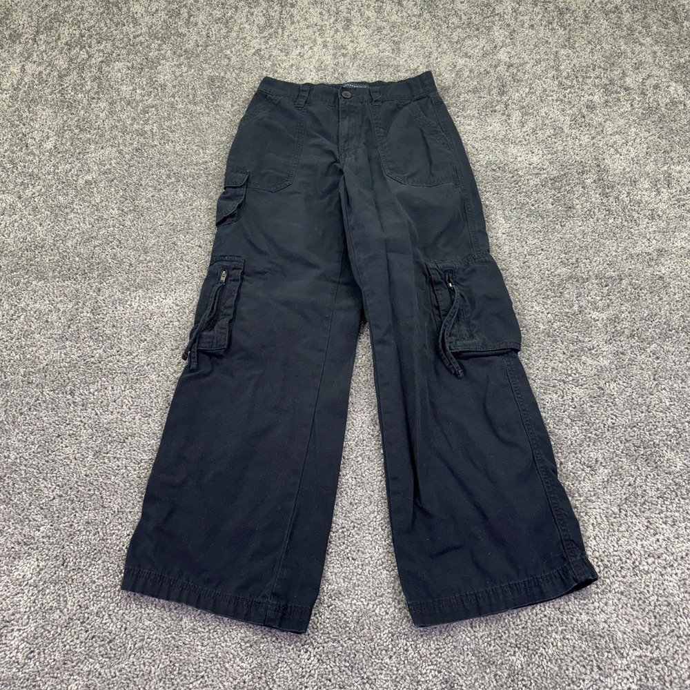Aeropostale Utility Cargo Mens XS Black Blue Casual Pants